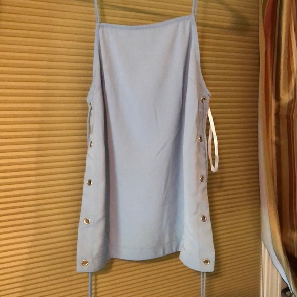by the way. blue lace up tank - Picture 2 of 2
